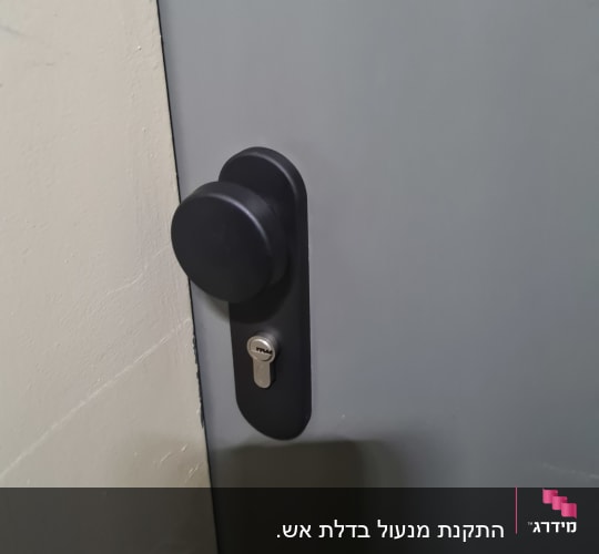 ידית ודלת עם מנעול גליל